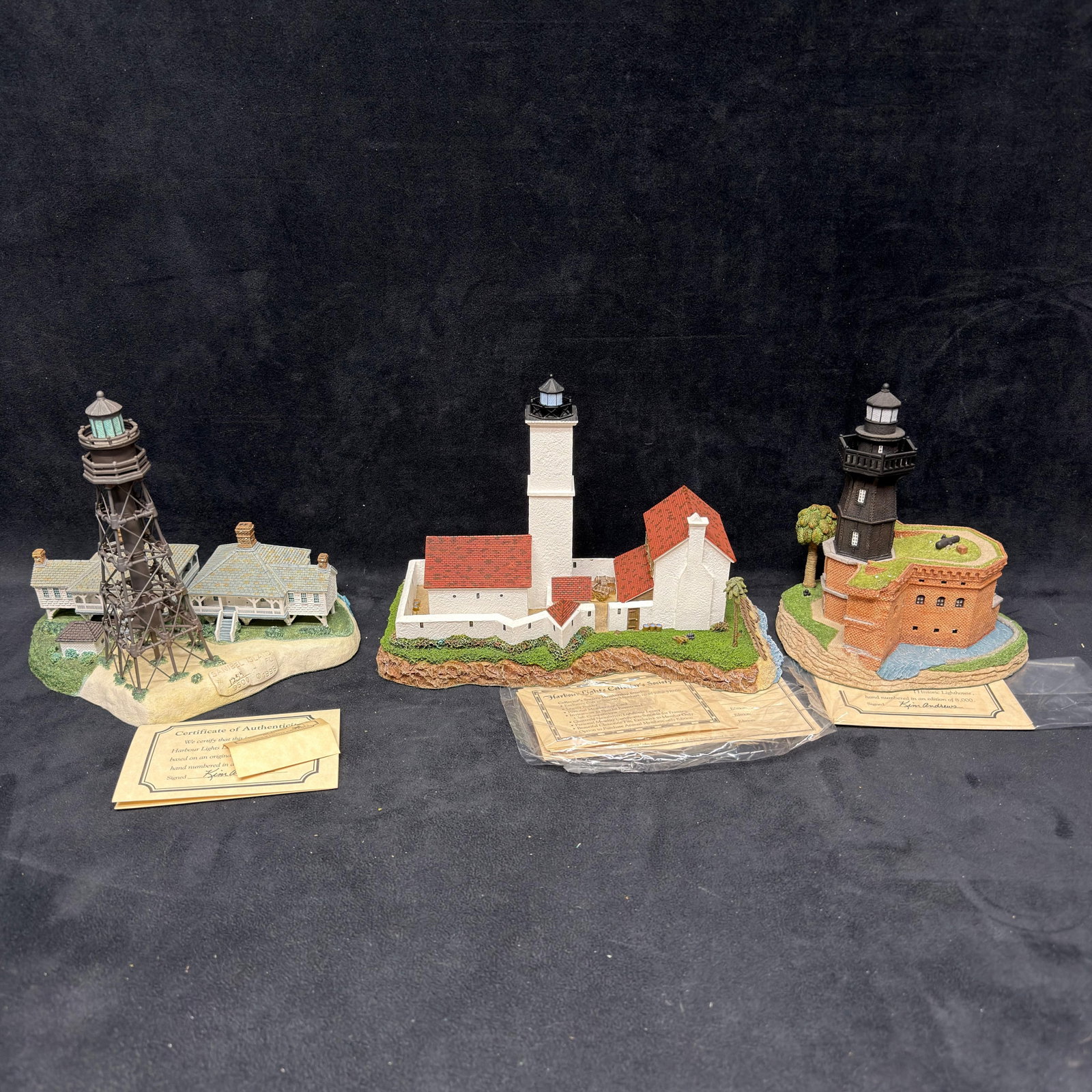 Sanibel Island Old Saint Augustine and Fort Jefferson Harbour Lights 3 Florida Landmarks (1 of 4)