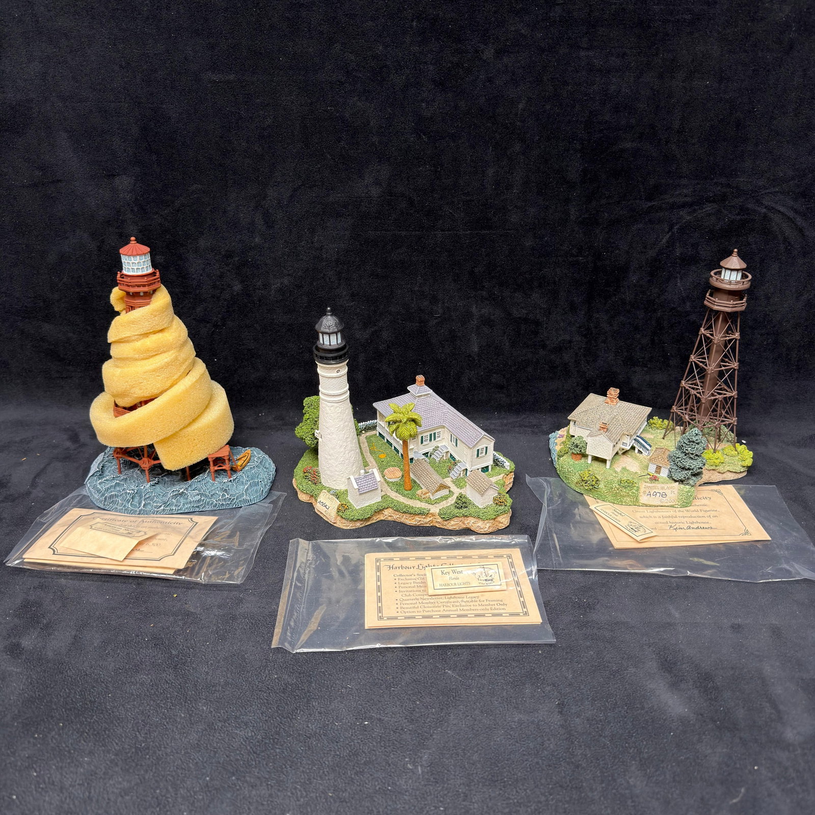 Harbour Lights 3 Florida Landmarks American Shoal Key West and Sanibel Landscape Figures (1 of 4)