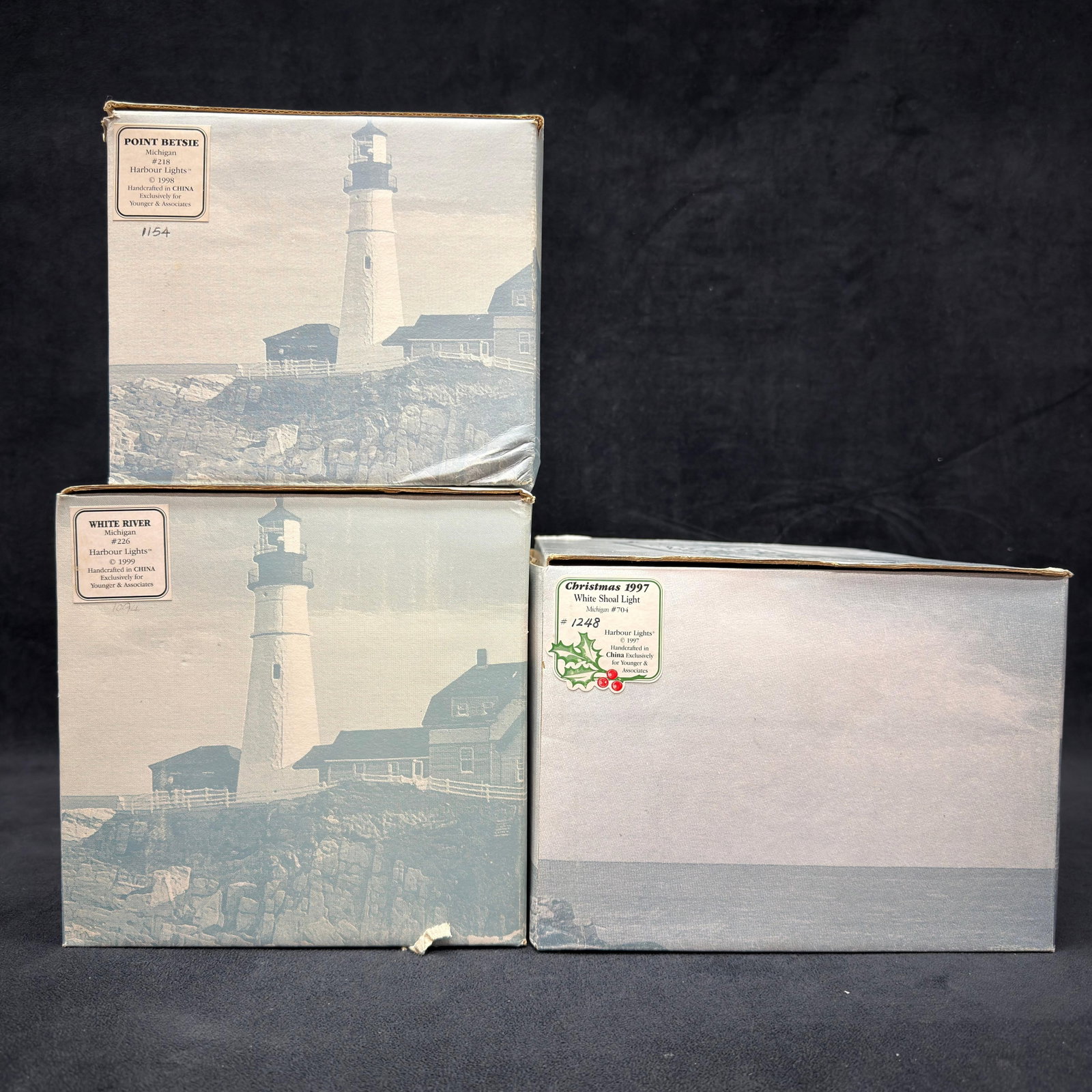 3 Harbour Lights Michigan Lighthouse Figurines with Original Boxes Christmas (1 of 12)