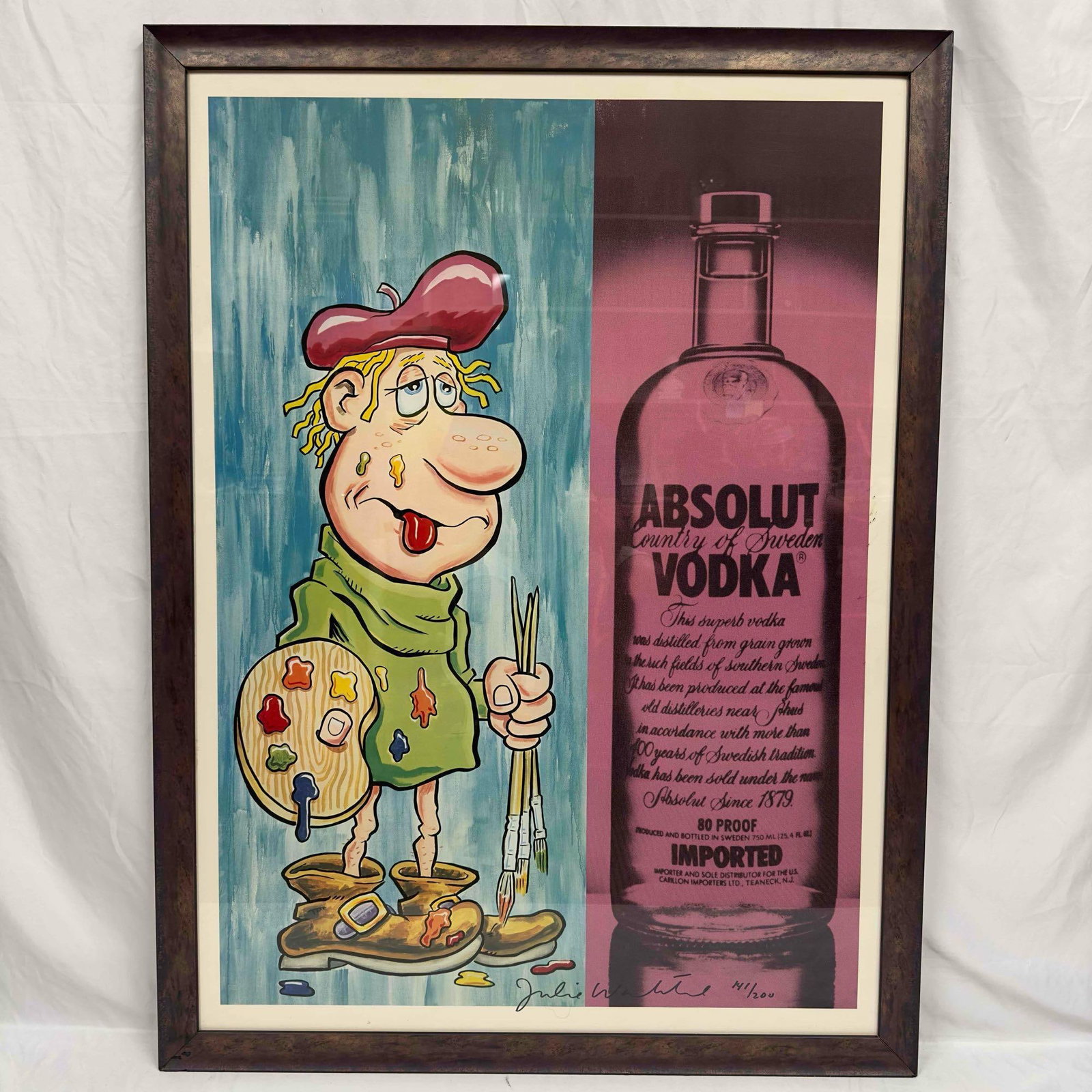 Julia Wachtel Absolut Vodka Ad Advertisement Framed Poster Print (1 of 15)