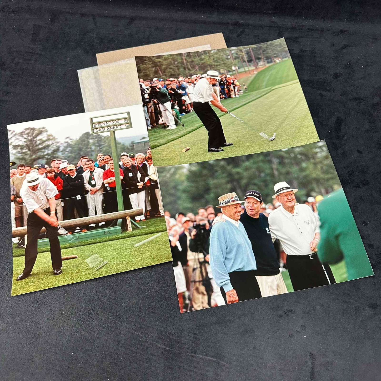 Set of 3 Byron Nelson Golf Photos Masters Tournament Sam Snead Color Prints (1 of 7)