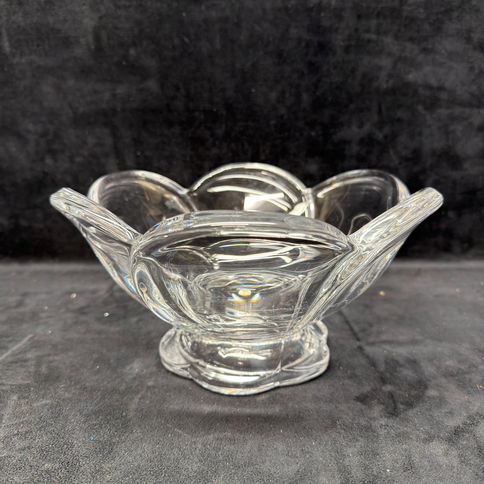 France Art Glass Flower Form Bowl Decorative Holder (1 of 9)