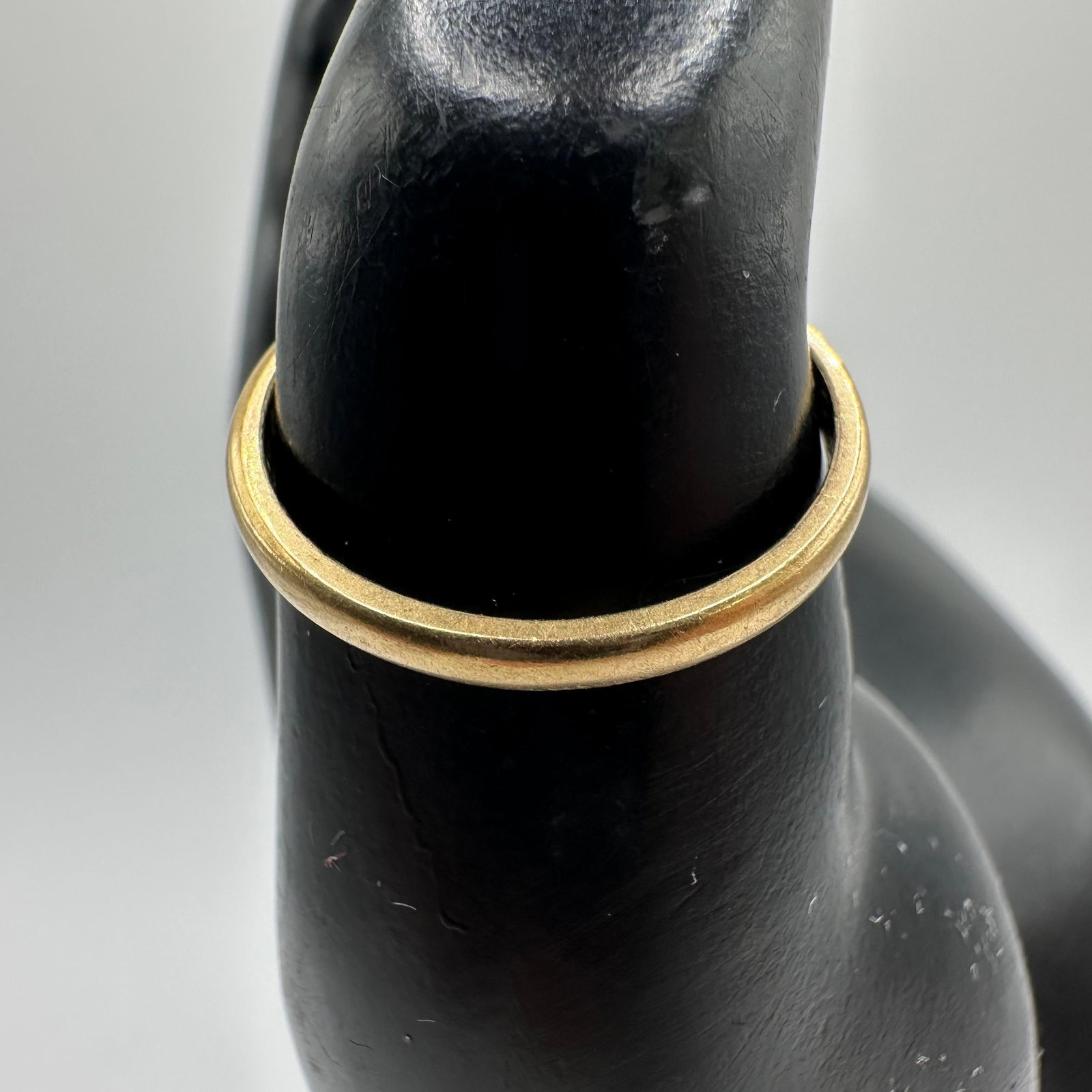 18K Gold Band Ring Inscribed Dated Personalized Initials - 2