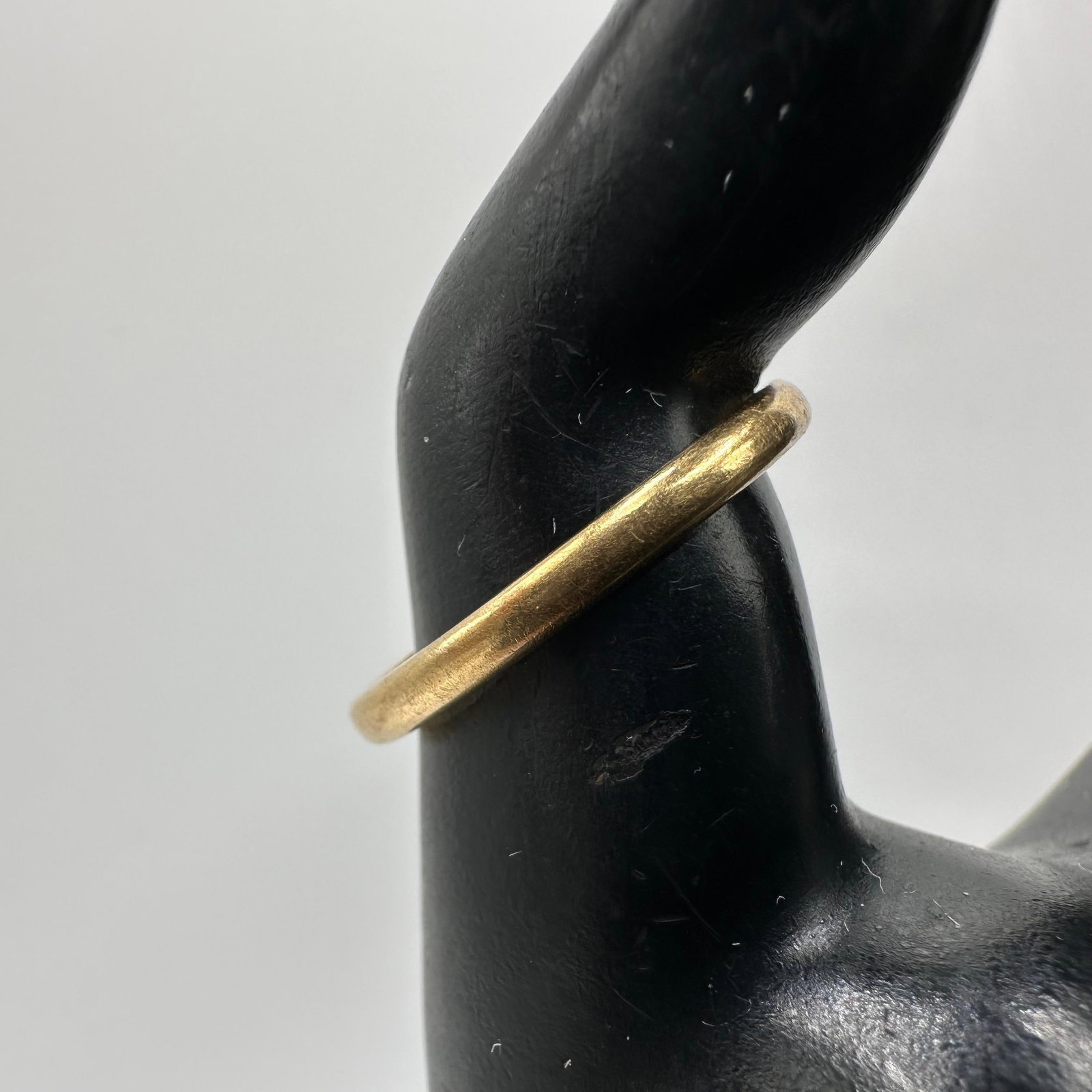 18K Gold Band Ring Inscribed Dated Personalized Initials - 3