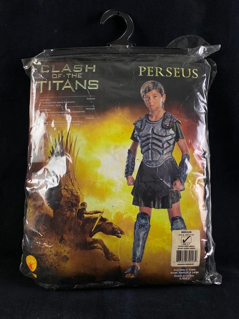 Clash of the Titans Perseus Costume Child Size M: Clash of the Titans Perseus Costume Child Size M Child's size medium Perseus Halloween costume made by Rubie's. Officially licensed by Warner Brothers from the Clash of the Titans mo