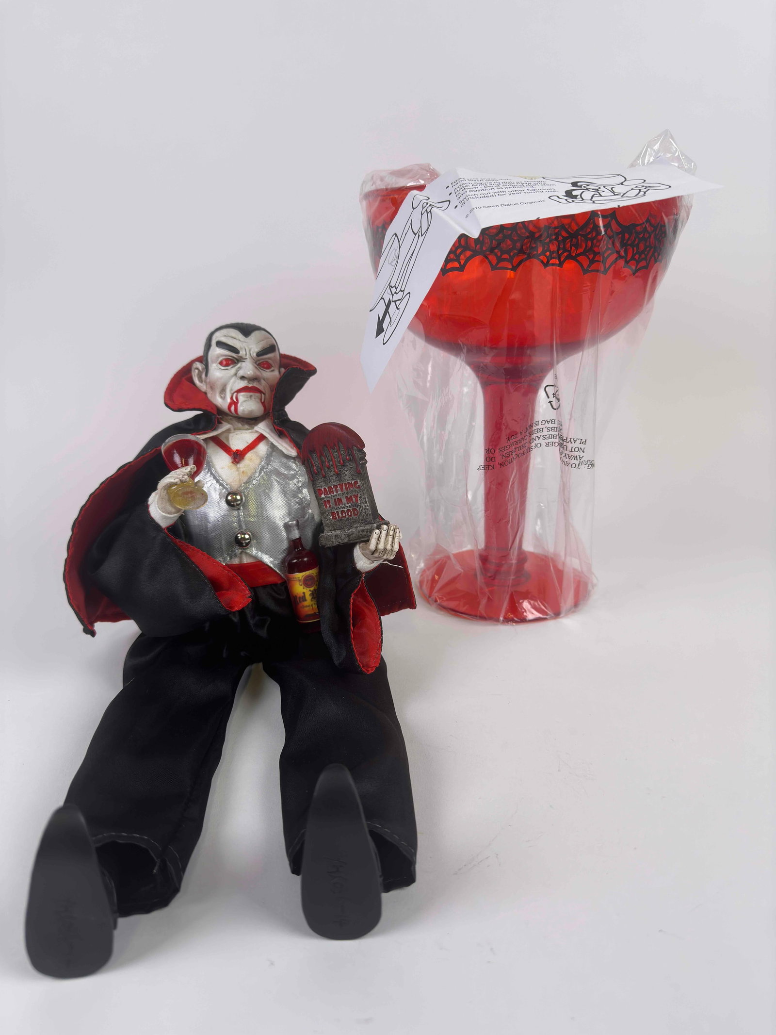 Cakewood Collection by Karen Didion Spooktacular Designs Dracula Figurine Doll: This doll features a spooky Spooktacular design by Karen Didion is an artist specializing in “capturing your memories” with designs focused on the holiday seasons for over 20 years. This