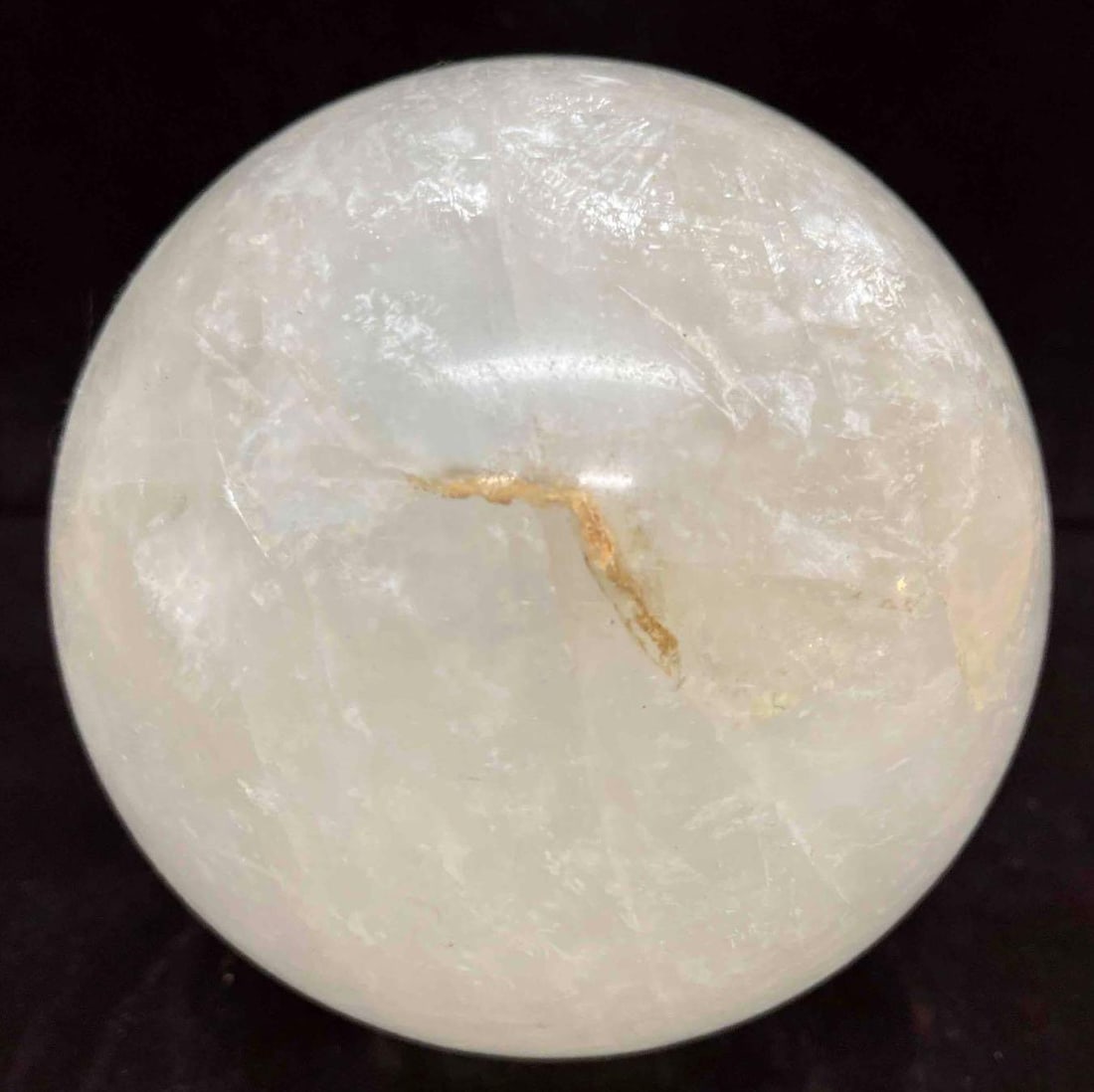 Natural Quartz Sphere (FC#23): This lot contains a Natural Quartz Sphere (FC#23). It is approx 5" and it weighs about 6.4lbs. Overall the quartz sphere is in good used condition with some light wear from use over time. There are