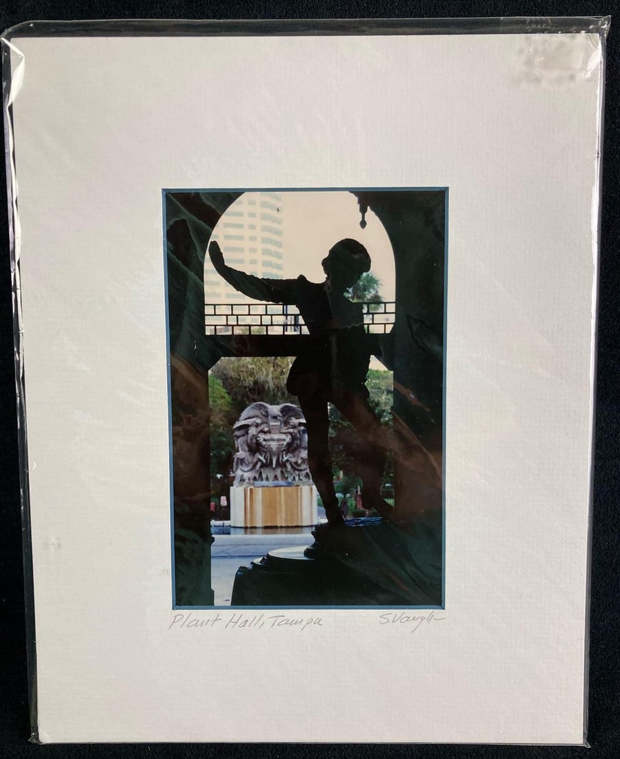 Steven Vaughn Photograph "Plant Hall, Tampa": Up for auction is a recent estate find, a photograph taken by Steven Vaughn and is titled Plant Hall, Tampa. The print is signed in the lower right hand corner and the title of the print is below. The