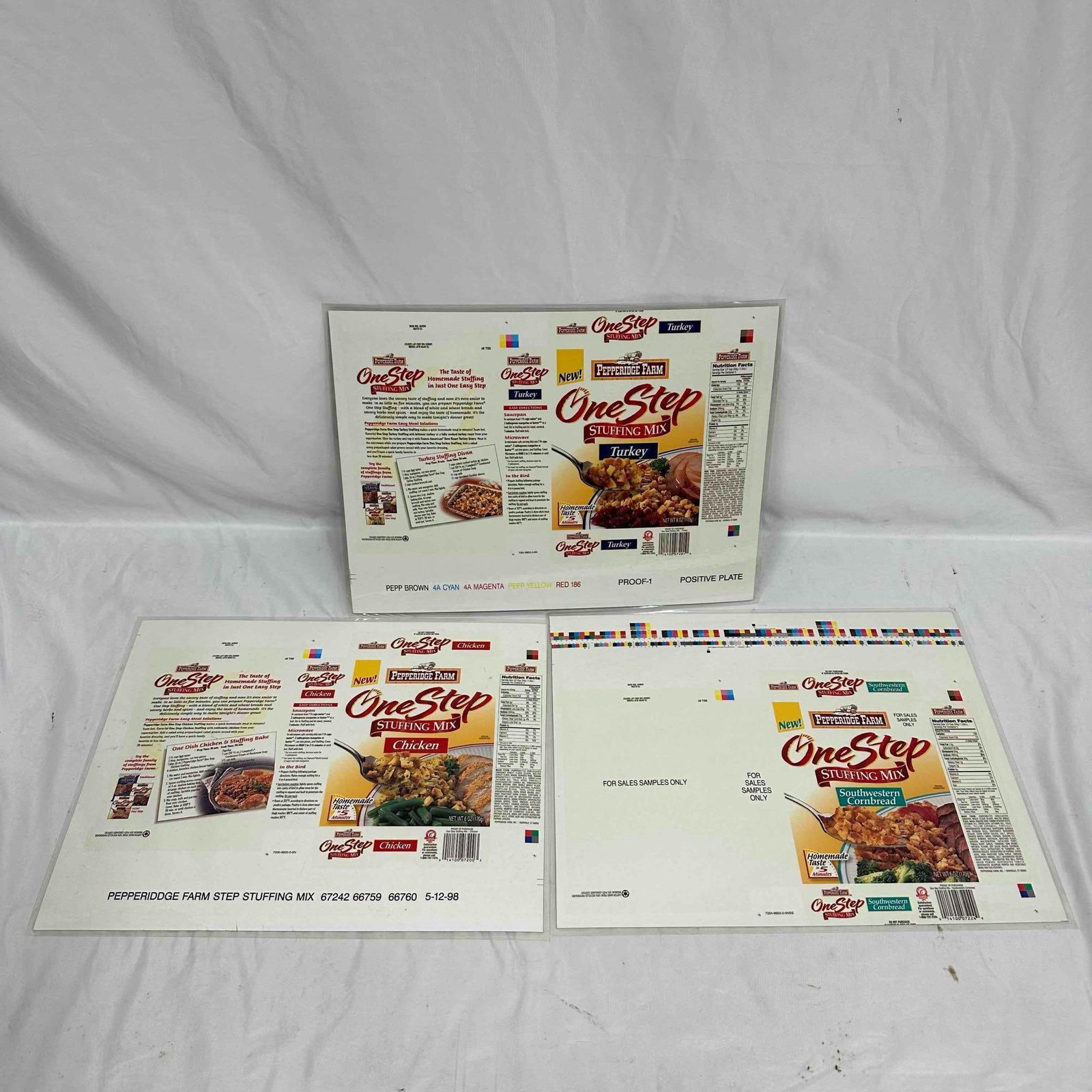 Pepperidge Farm One Step Stuffing Mix Packaging Proofs Mock-Ups - 2