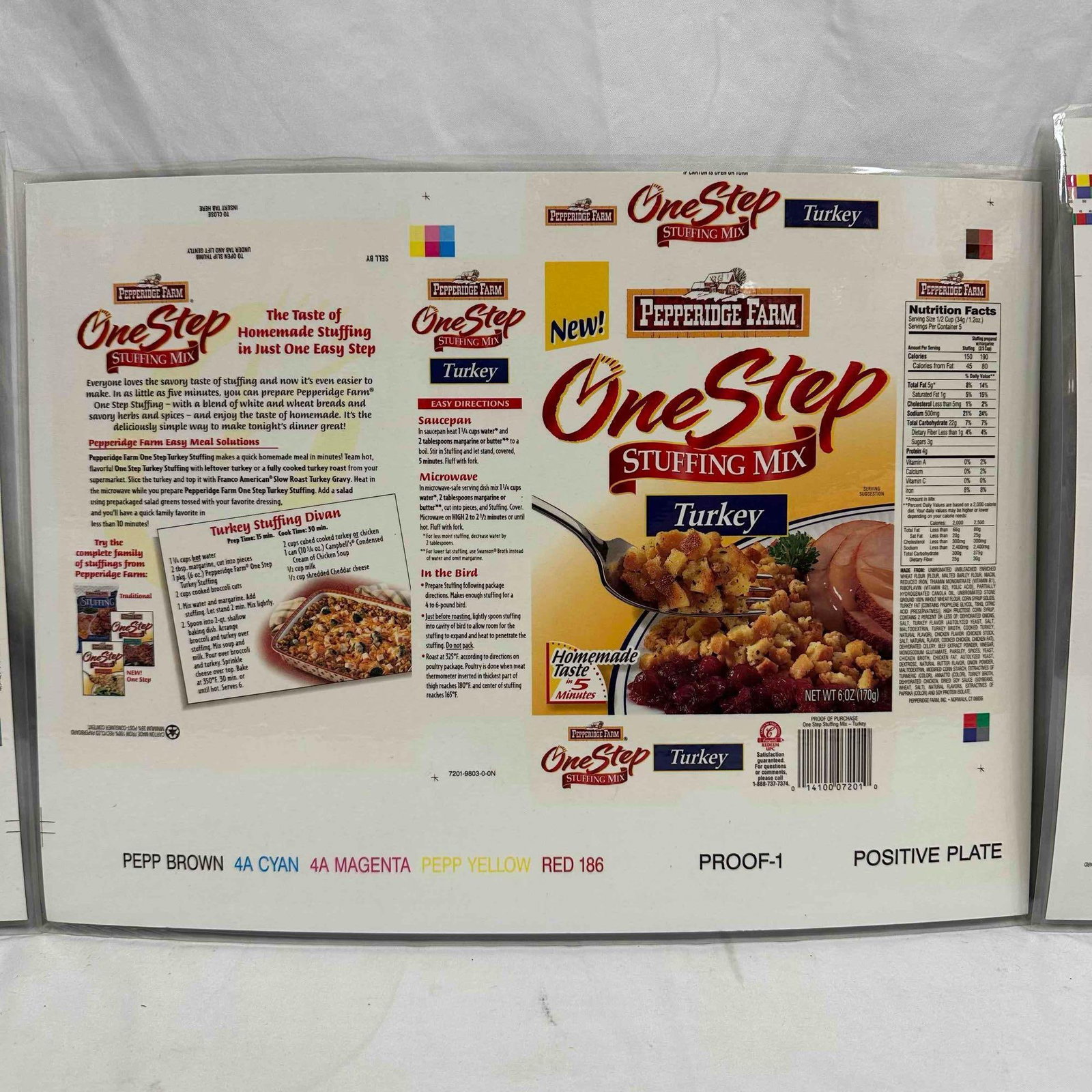 Pepperidge Farm One Step Stuffing Mix Packaging Proofs Mock-Ups - 7