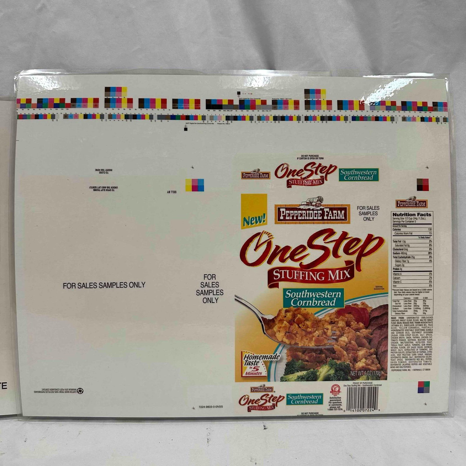 Pepperidge Farm One Step Stuffing Mix Packaging Proofs Mock-Ups - 8