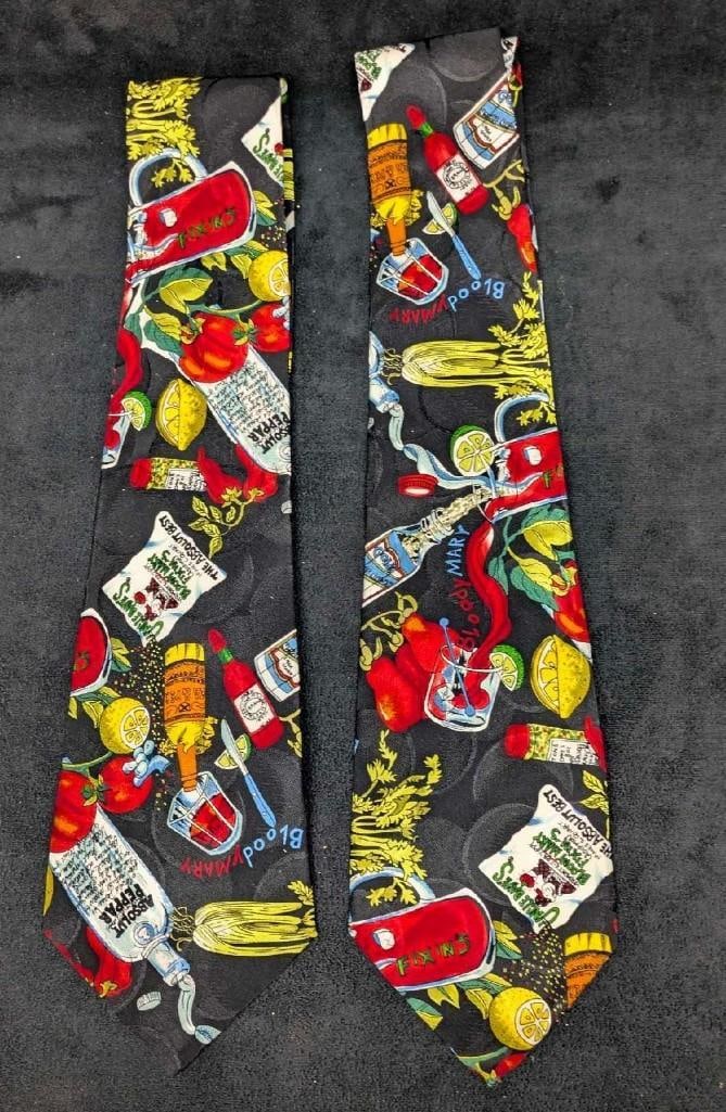 2 Nicole Miller Bloody Absolut Vodka Silk Ties (1 of 3)
