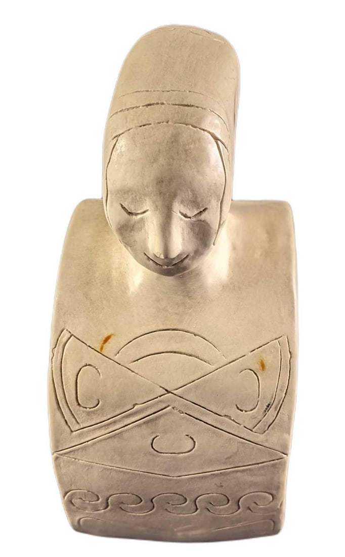 Medium Sarah O'Neill Ceramic Two Faced Statue - 4