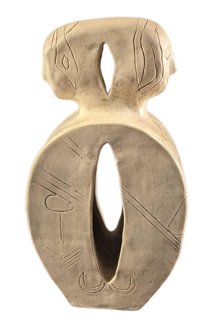 Medium Sarah O'Neill Ceramic Two Faced Statue - 5