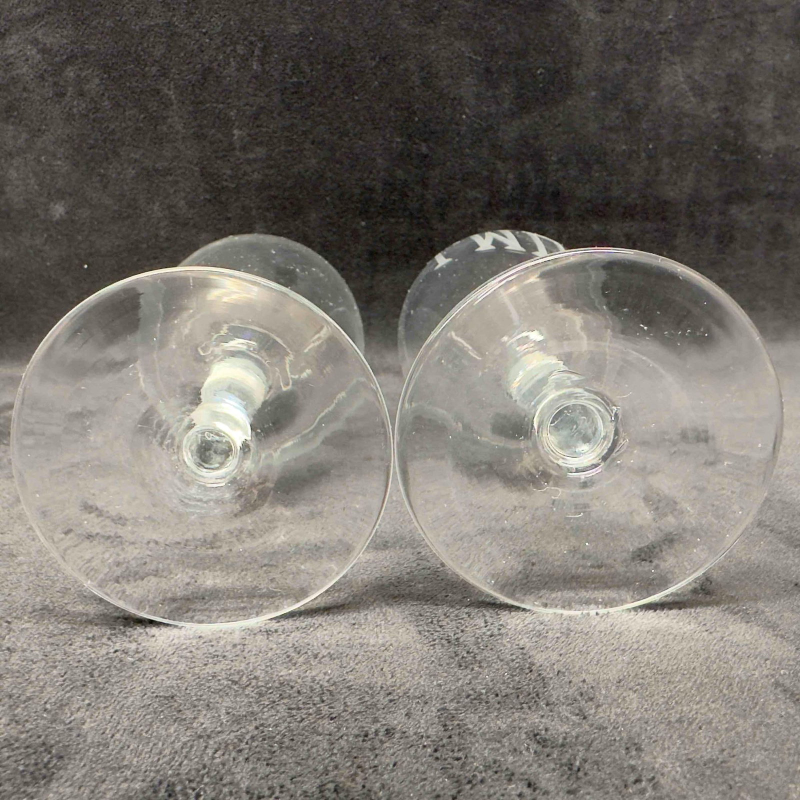 Two Etched Monogram Personalized Drinking Cocktail Glasses Set - 4
