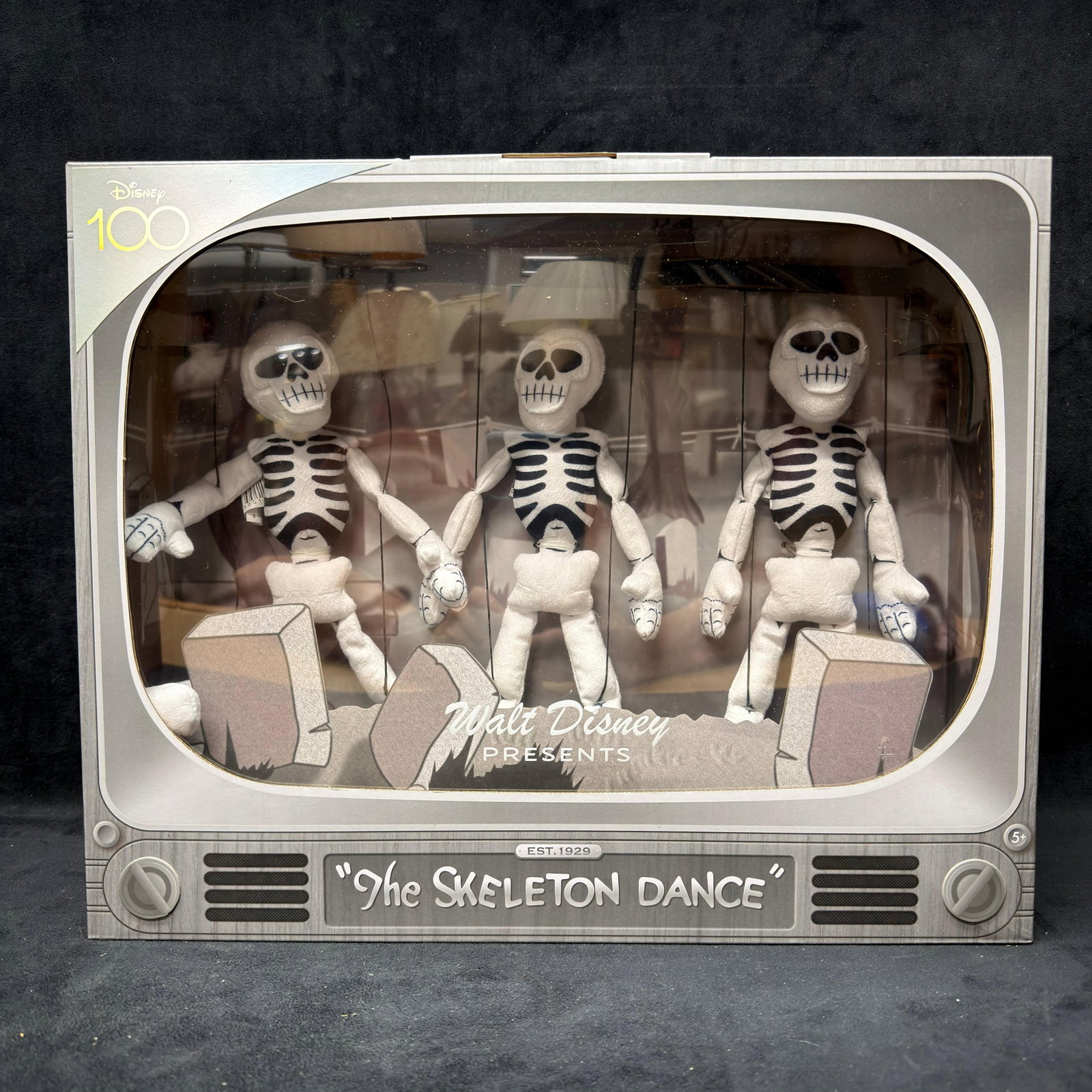 Disney The Skeleton Dance Silly Symphony Plush Set Collector Box New: New in original box. Comes with themed shipment packaging box. This item is in like-new, previously stored condition with wear and surface markings. Please refer to all photos for full condition detai