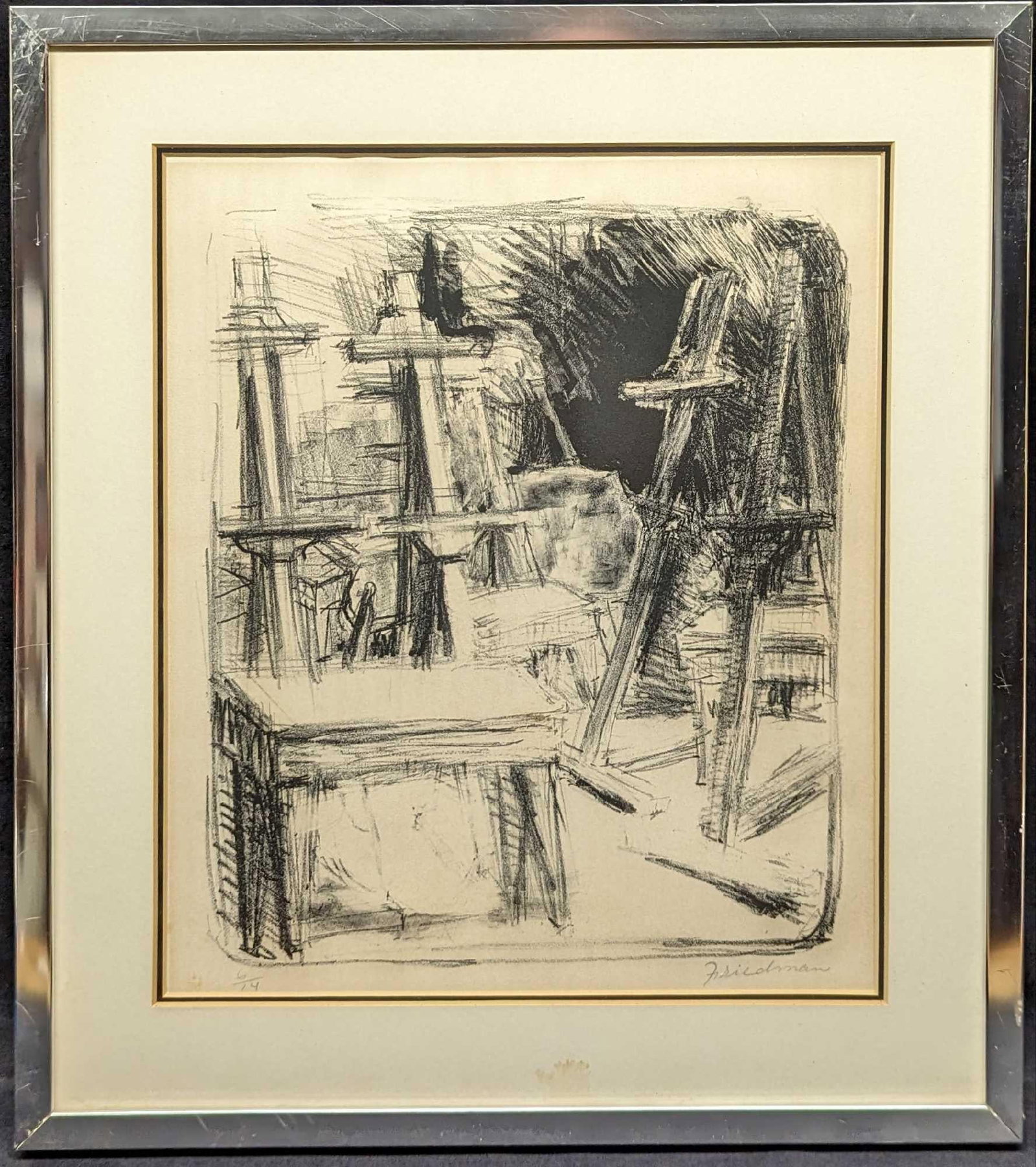 Vintage S&N Tip Freeman Print: Vintage S&N Tip Freeman Print. Is signed and numbered by the artist on the end of the print. This one is #6 out of #14. The framed print is approx 16" x 1" x 18 1/4" and it weighs 3.30lbs. The print/v