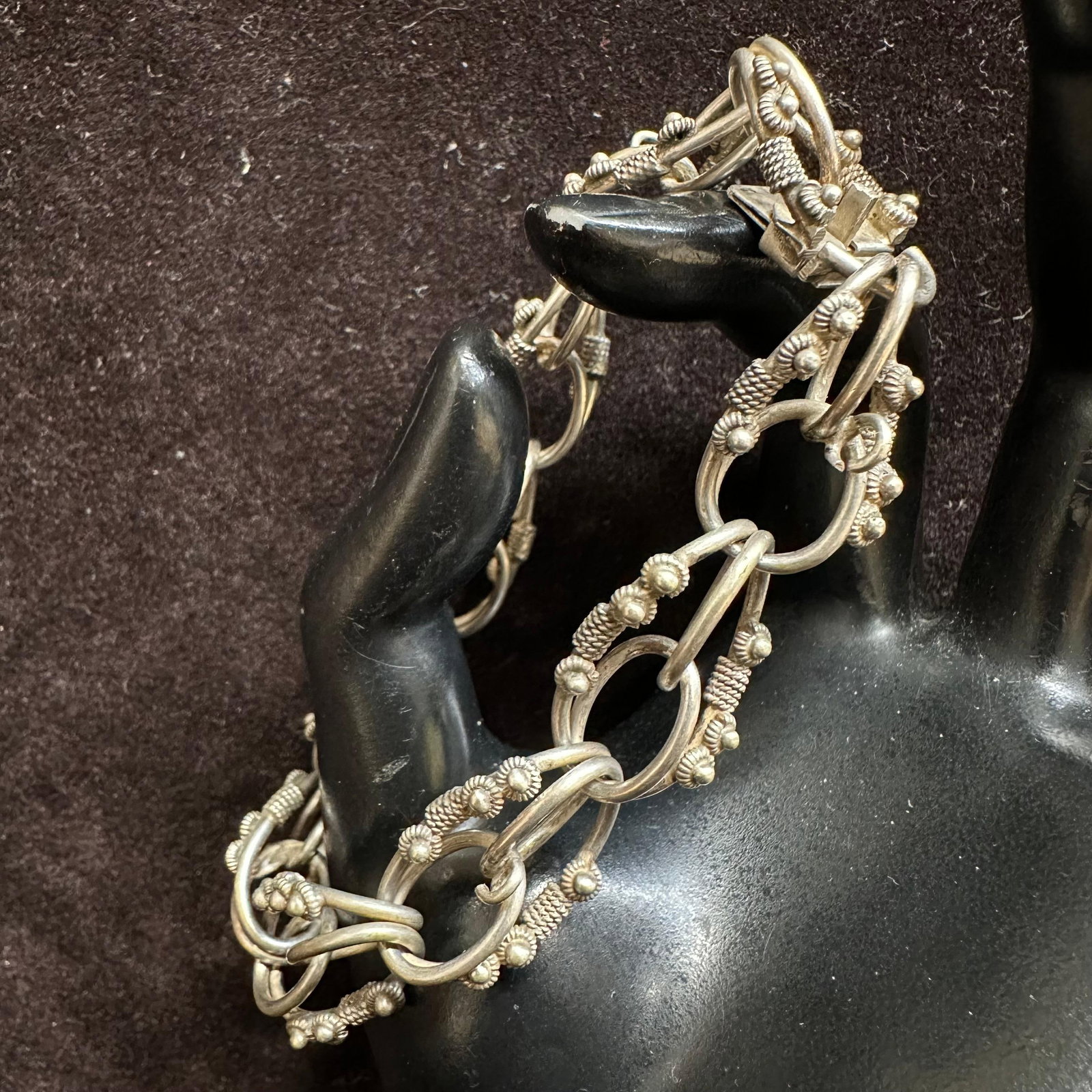 Interlocking Link Silver 800 Bracelet - 4