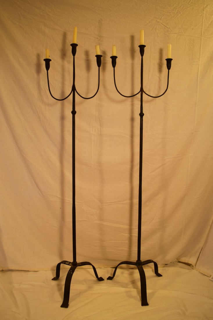 Wrought Iron Candle Stands (1 of 2)