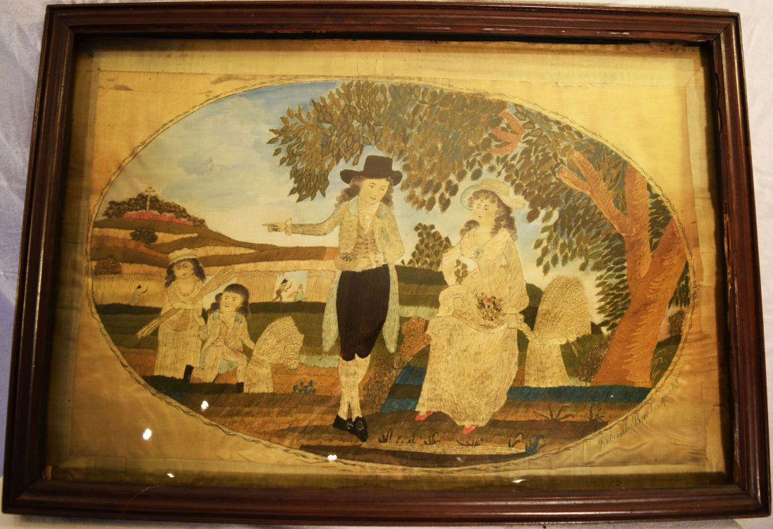 Needlework Pastoral Scene (1 of 2)