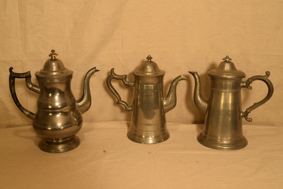 Three Pewter Teapots (1 of 4)