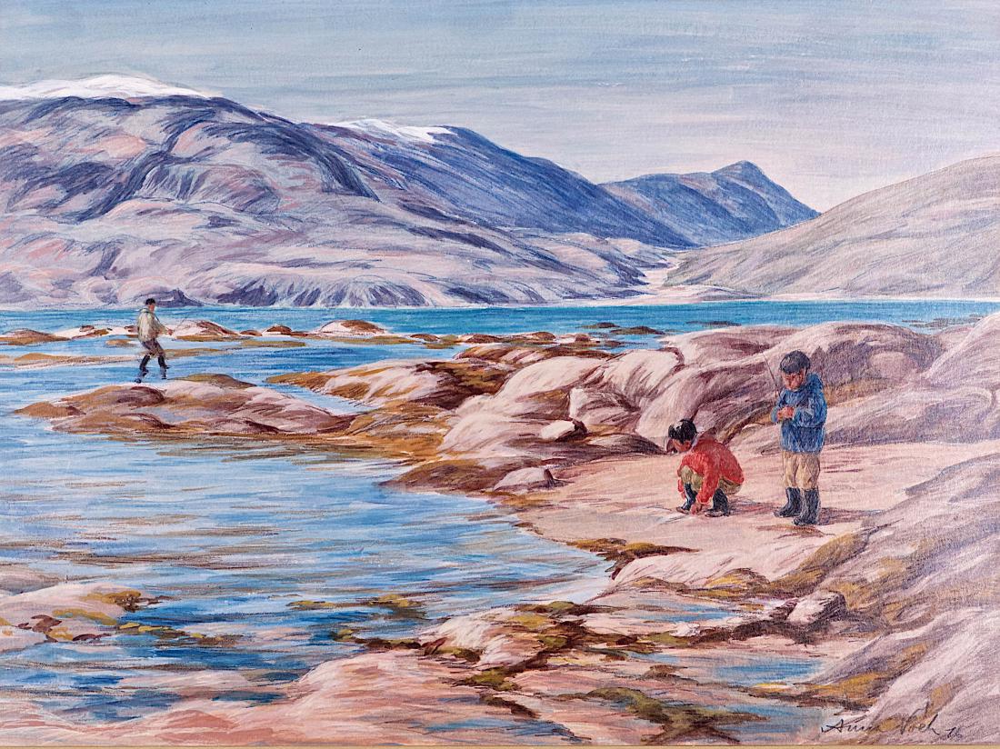 Noeh, Anna T. (1926- )   Boys on the shore in (1 of 7)