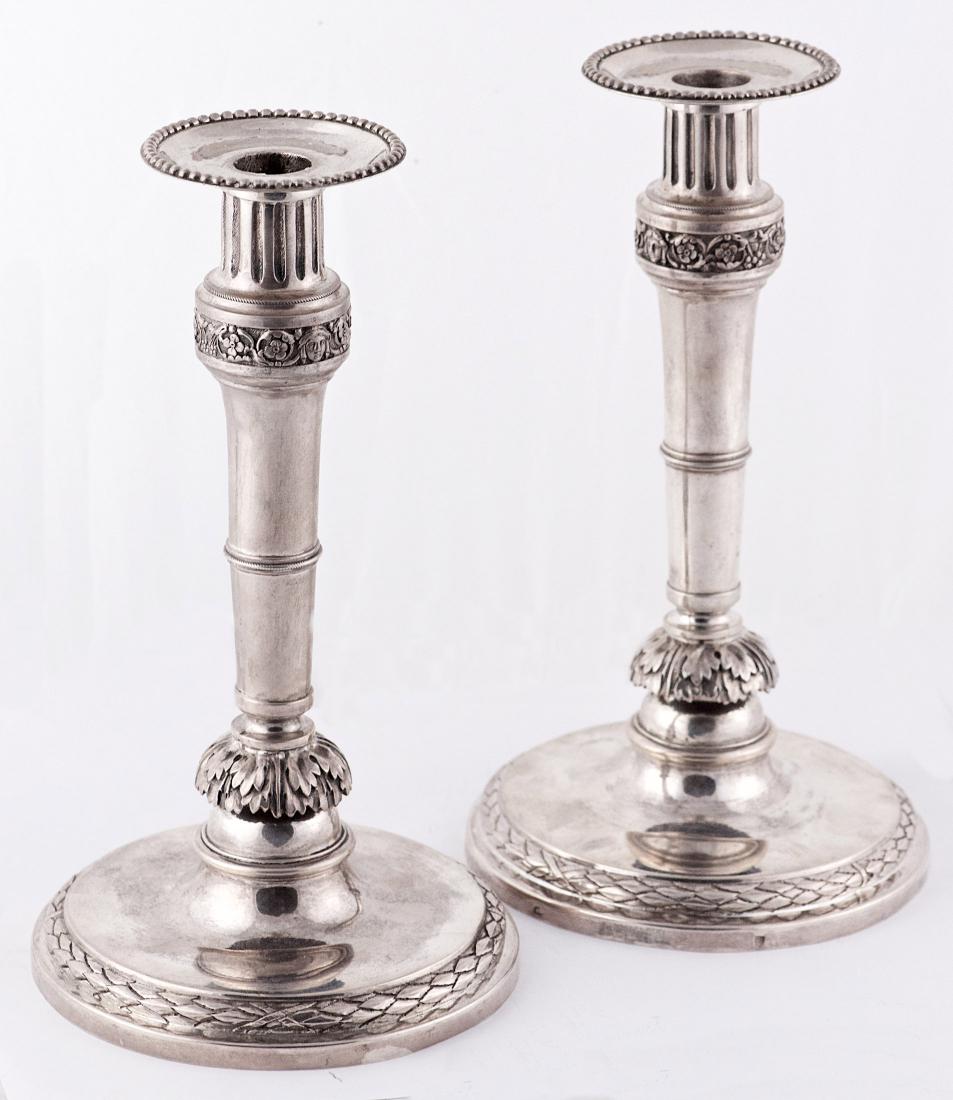Unknown Pair of .812 silver candlestick Austria (1791) (1 of 4)
