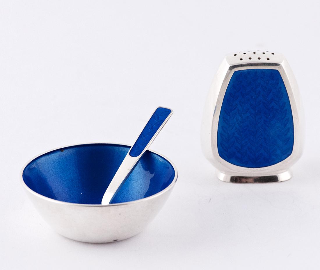 Anton Michelsen, Blue enamel sterling silver small (1 of 5)