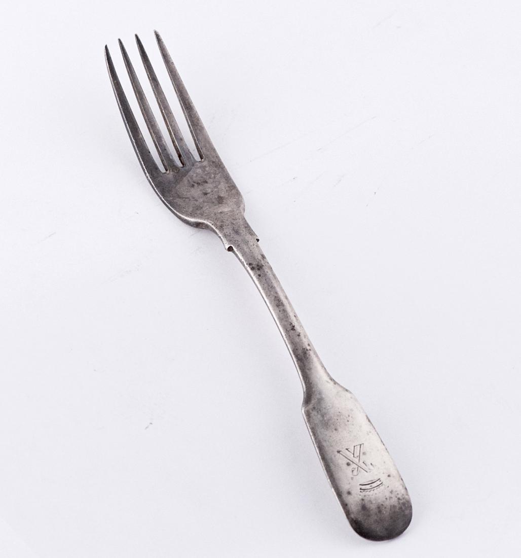 Adam Yuden .875 silver fork, Russia, Saint Petersburg (1 of 3)