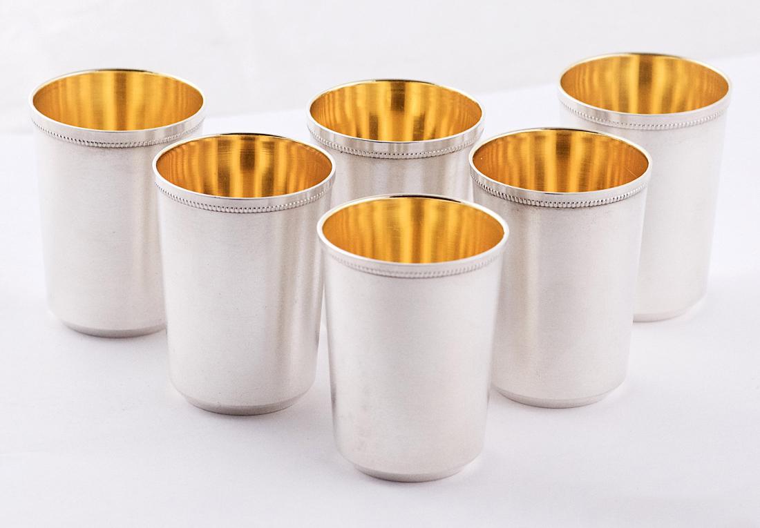 Inconnue / Unknown (TJ7) Set of six .875 silver and (1 of 6)