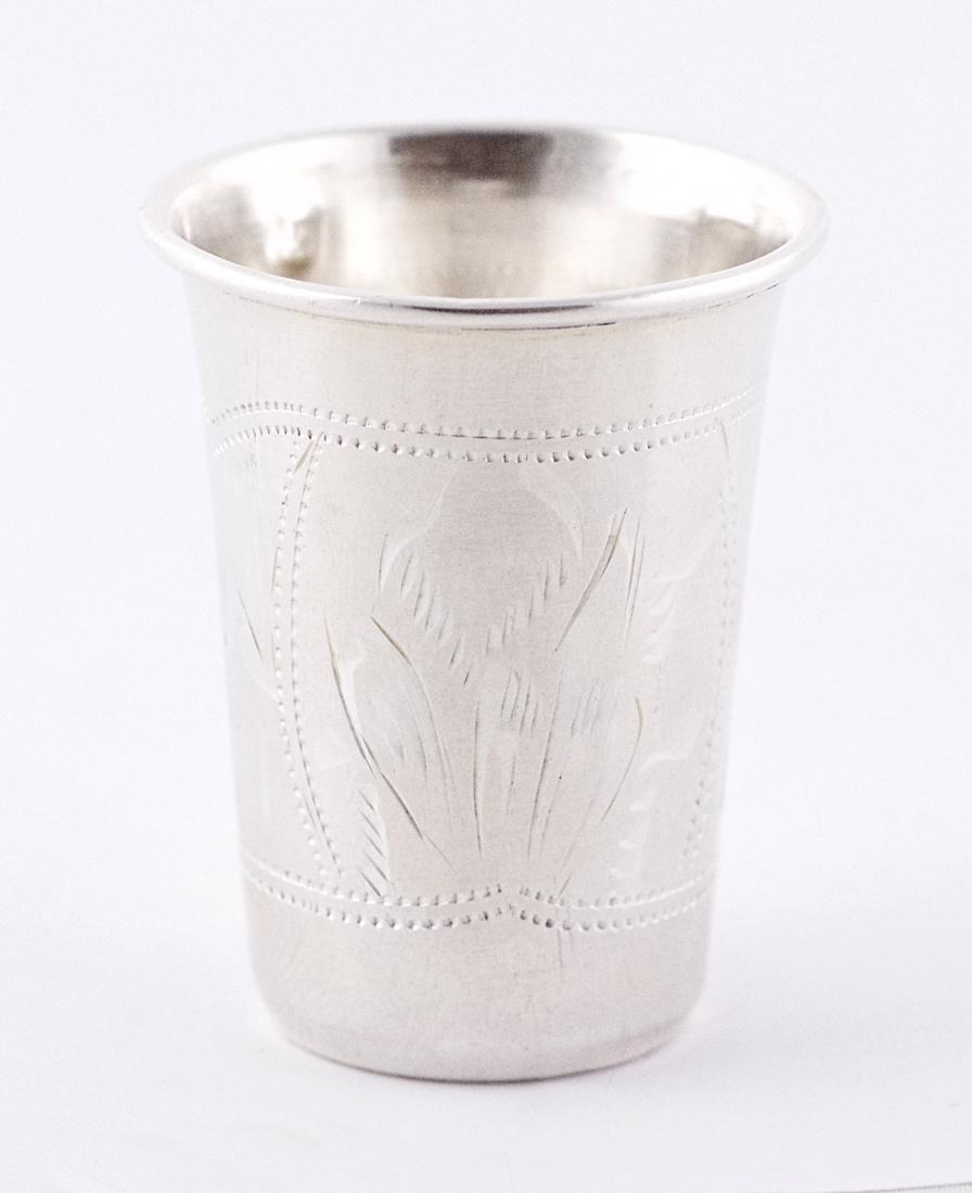 Israel Eseevich Zakhoder Small .875 silver Kiddush cup, (1 of 4)