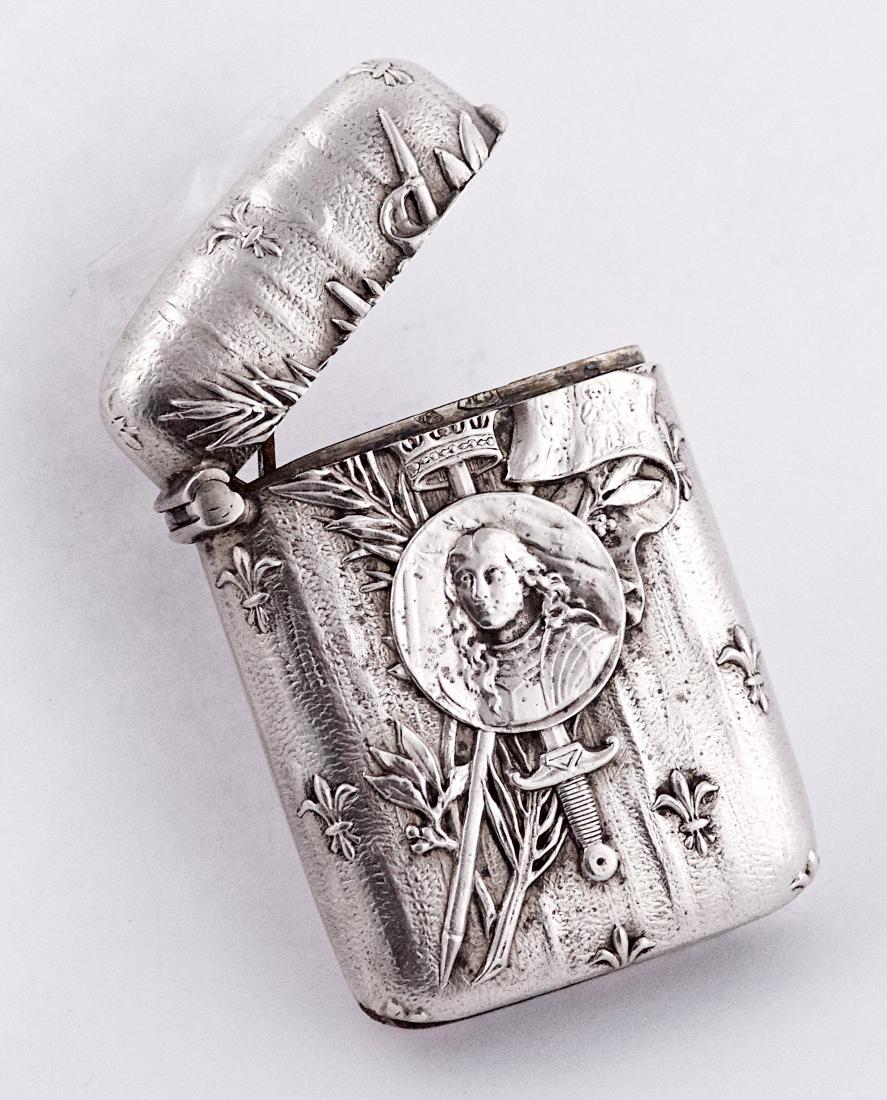 Charles Murat , .950 silver Joan of Arc vesta case, (1 of 3)