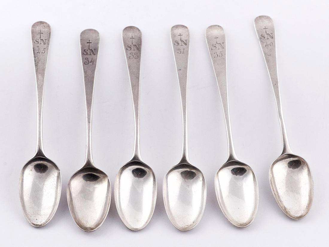 William Sumner, Set of six sterling silver spoons, (1 of 4)