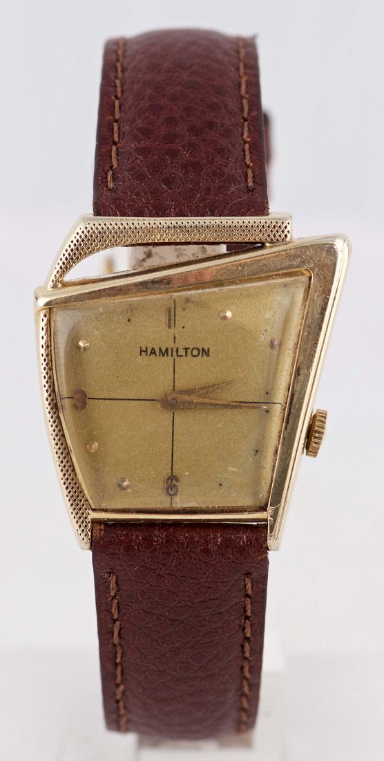 Hamilton Flight II Cal. 770 Asymmetrical Gold Filled: Up for auction is a very nice and rare Hamilton Flight II.The asymmetrical Hamilton watches of the 1960's designed in conjunction with the space race are highly sought after, especially with their low