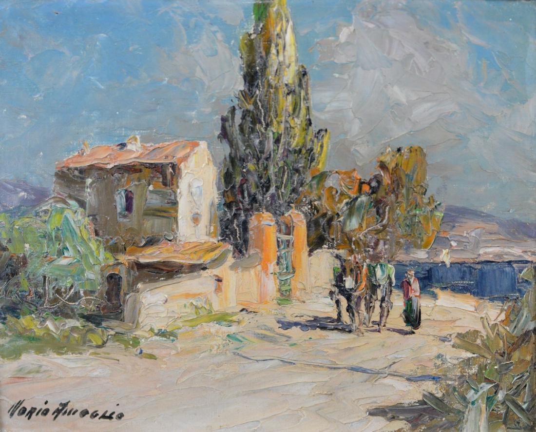 Ameglio, Merio - Martigues, France: Huile sur carton, signée en bas à gauche Merio Ameglio_x000D_ _x000D_ Oil on cardboard, signed on lower left Merio Ameglio