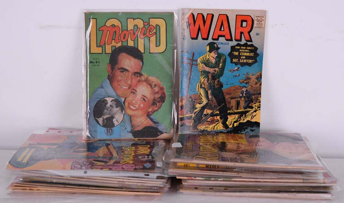 - Lot varié de 36 bandes dessinées amé: (XX) Lot varié de 32 bandes dessinées américaines classiques vintages incluant entre autres: Classic illustrated, Henry, Jungle Jim, Joe Palooka, Detective magazine etc... Mixed lot of 