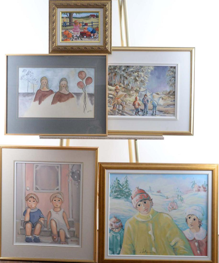 Artistes canadiens - Lot of 5 paintings (1 of 5)