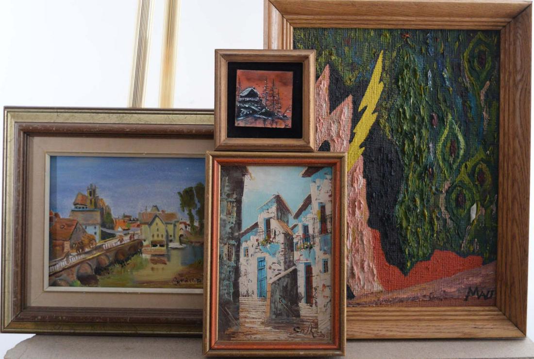 École canadienne - Lot of four artworks (1 of 3)