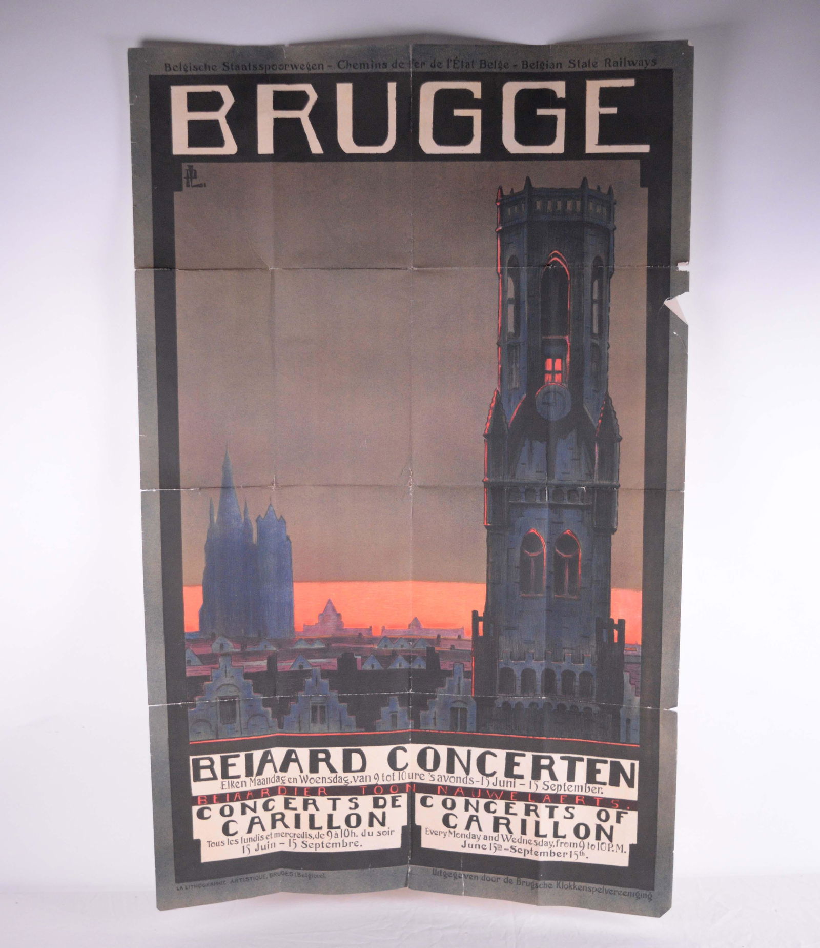 Original vintage Bruges poster - c.1930 (1 of 2)