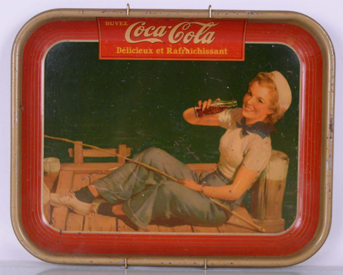 Coca-Cola - Original tray "Sailor Girl": Coca-Cola (XX) Original tray "Sailor Girl" Description: Original tray "Sailor Girl" Original tray "Sailor Girl", french version, marqued on bottom The Coca-Cola Co. of Canada ltd. 1940, The american a