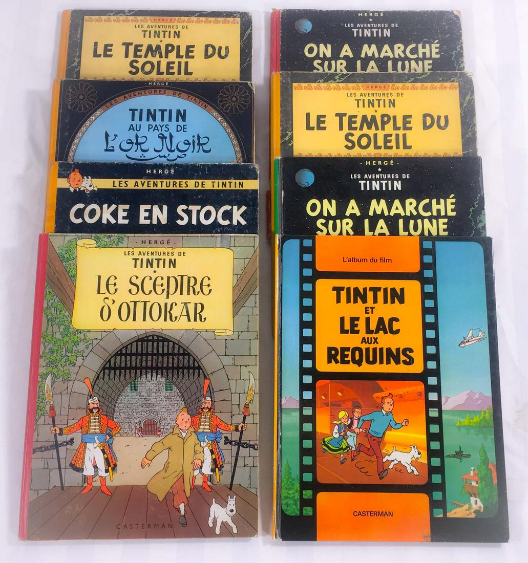 Hergé (Georges Remi) - Tintin lot of vintage albums (1 of 2)
