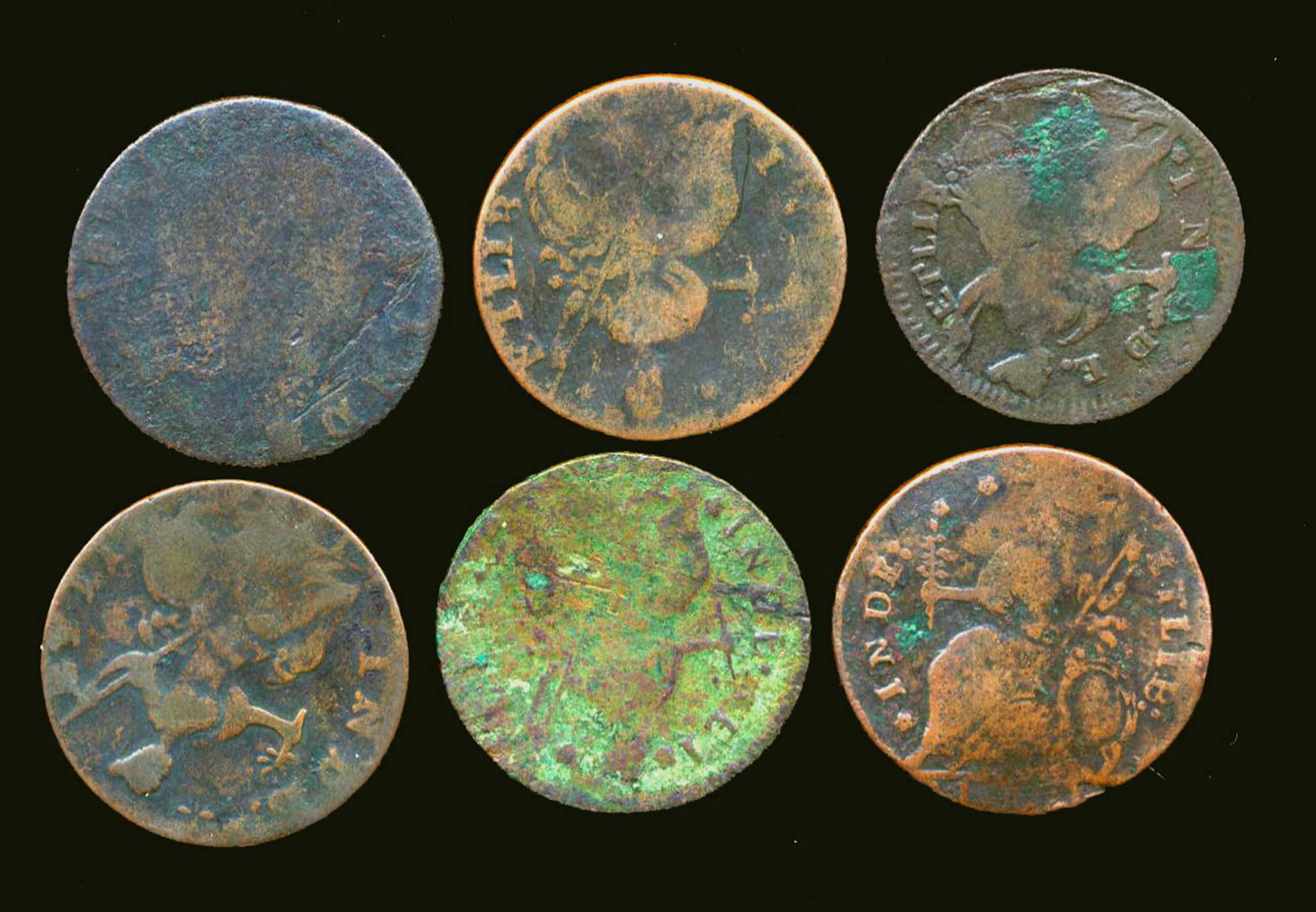 USA 1787--1788 Connecticut Colonial Token A Lot of 6 (1 of 2)