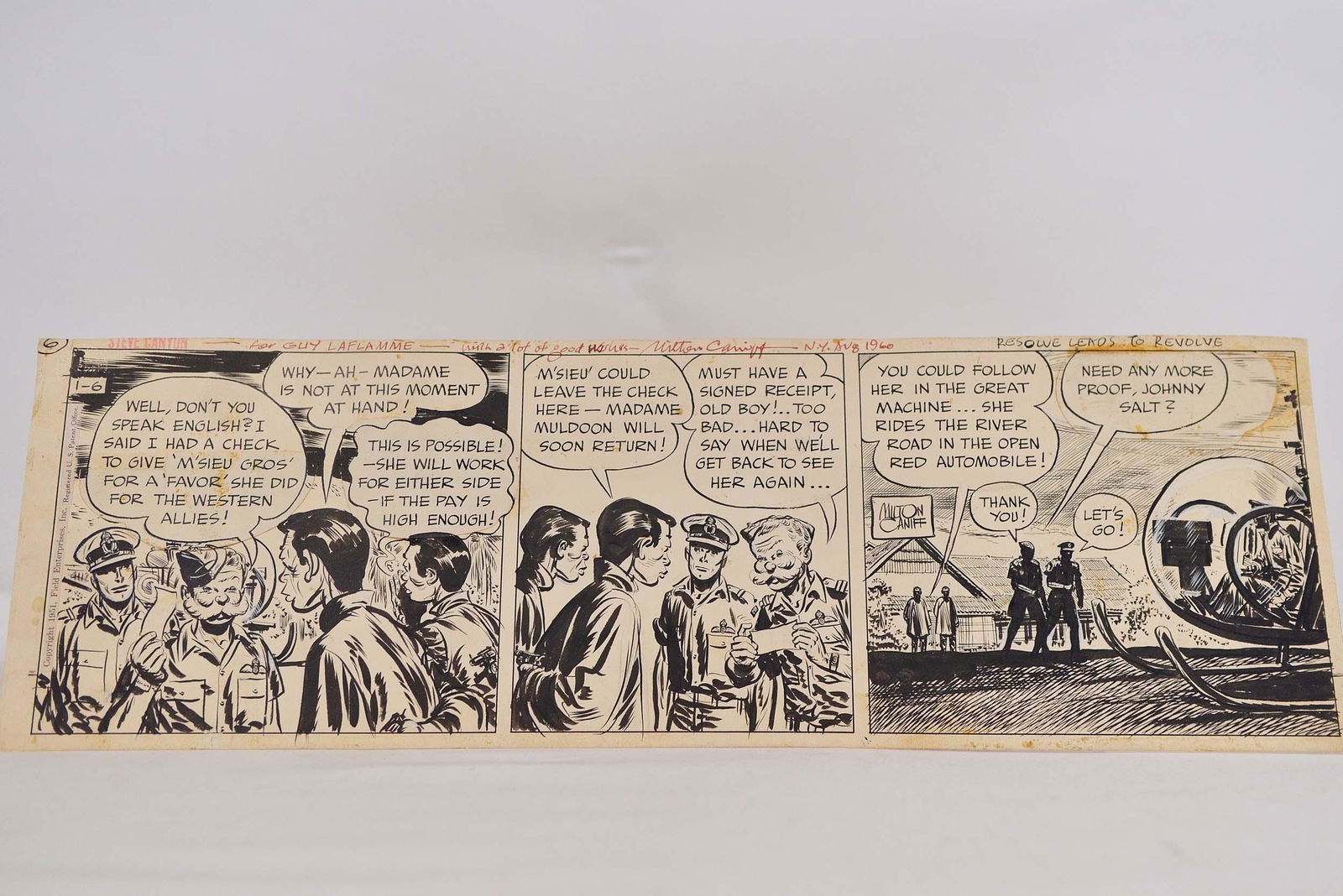 Caniff, Milton - Original strip from the comic "Steve (1 of 3)