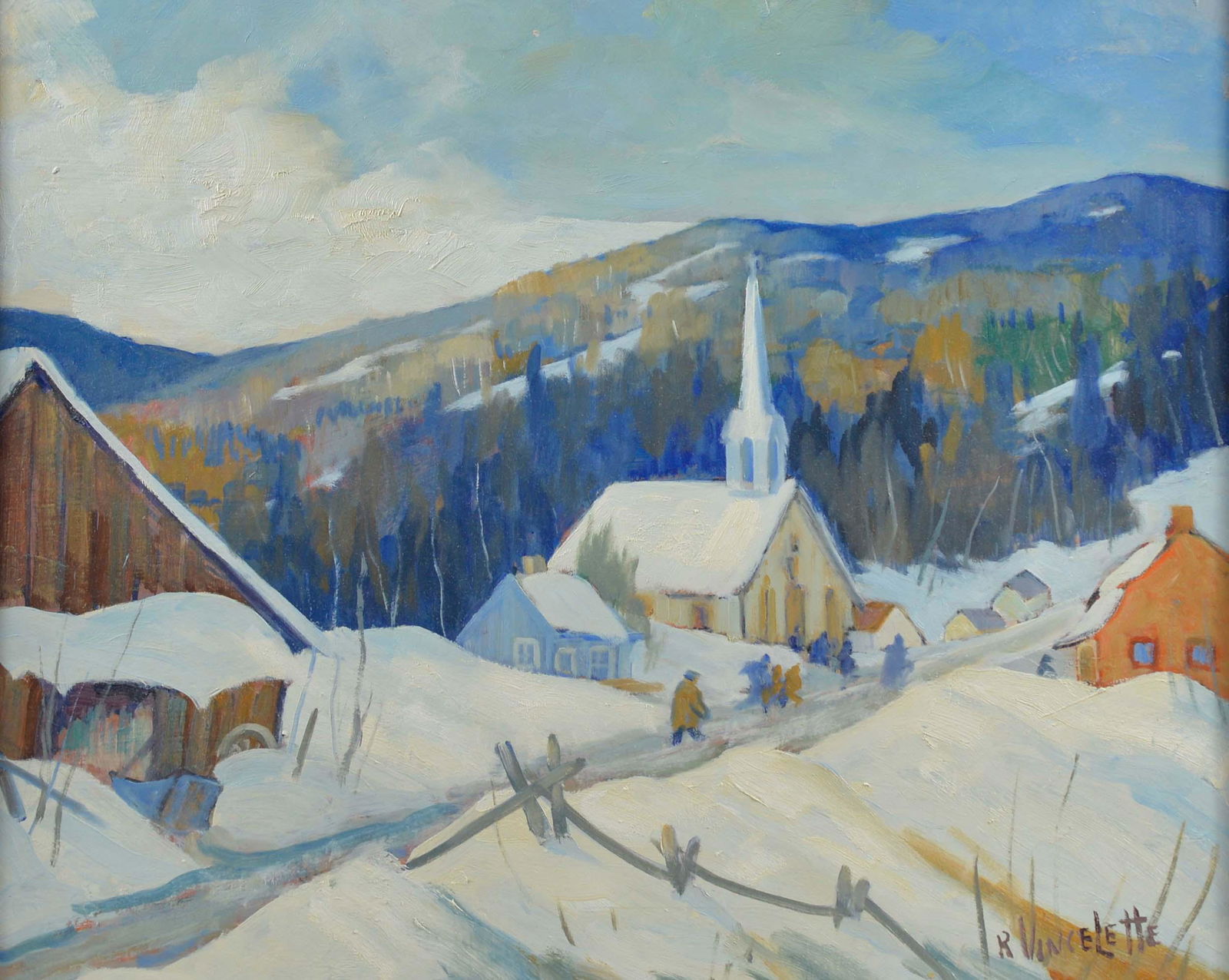 Vincelette, Roméo - Village en hiver (1 of 4)