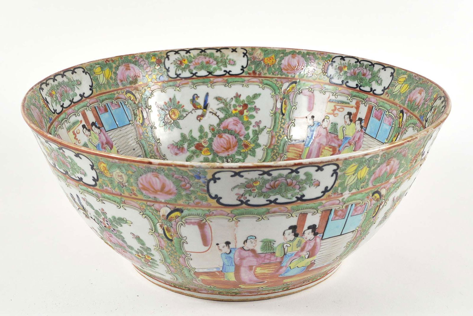 Large antique porcelain bowl - c.1900 (1 of 4)