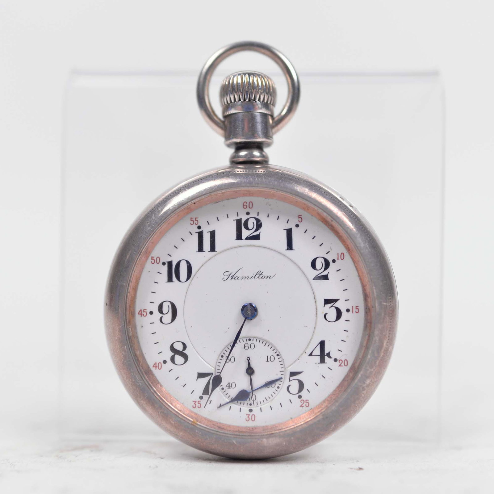 Hamilton - Antique silver pocket watch - c.1880 (1 of 6)