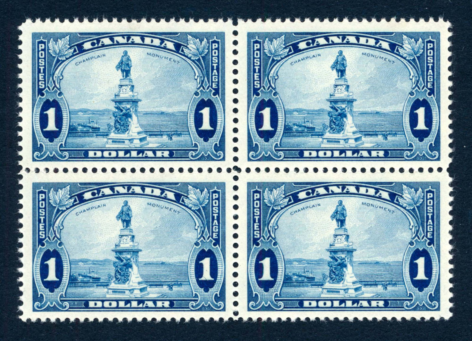 Canada 1935 #227 block of 4, stamps TB **. (1 of 2)