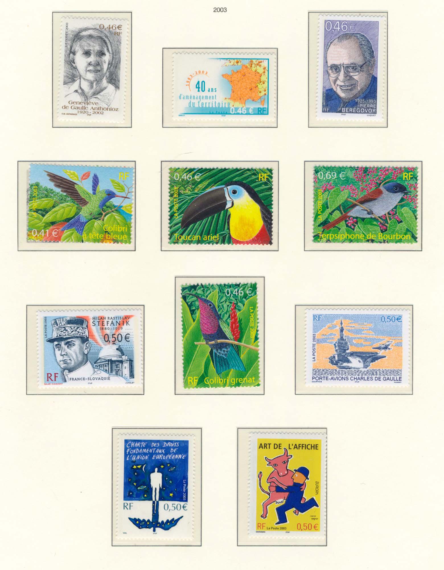 France 2003-2008 collection, stamps VF **. (1 of 10)