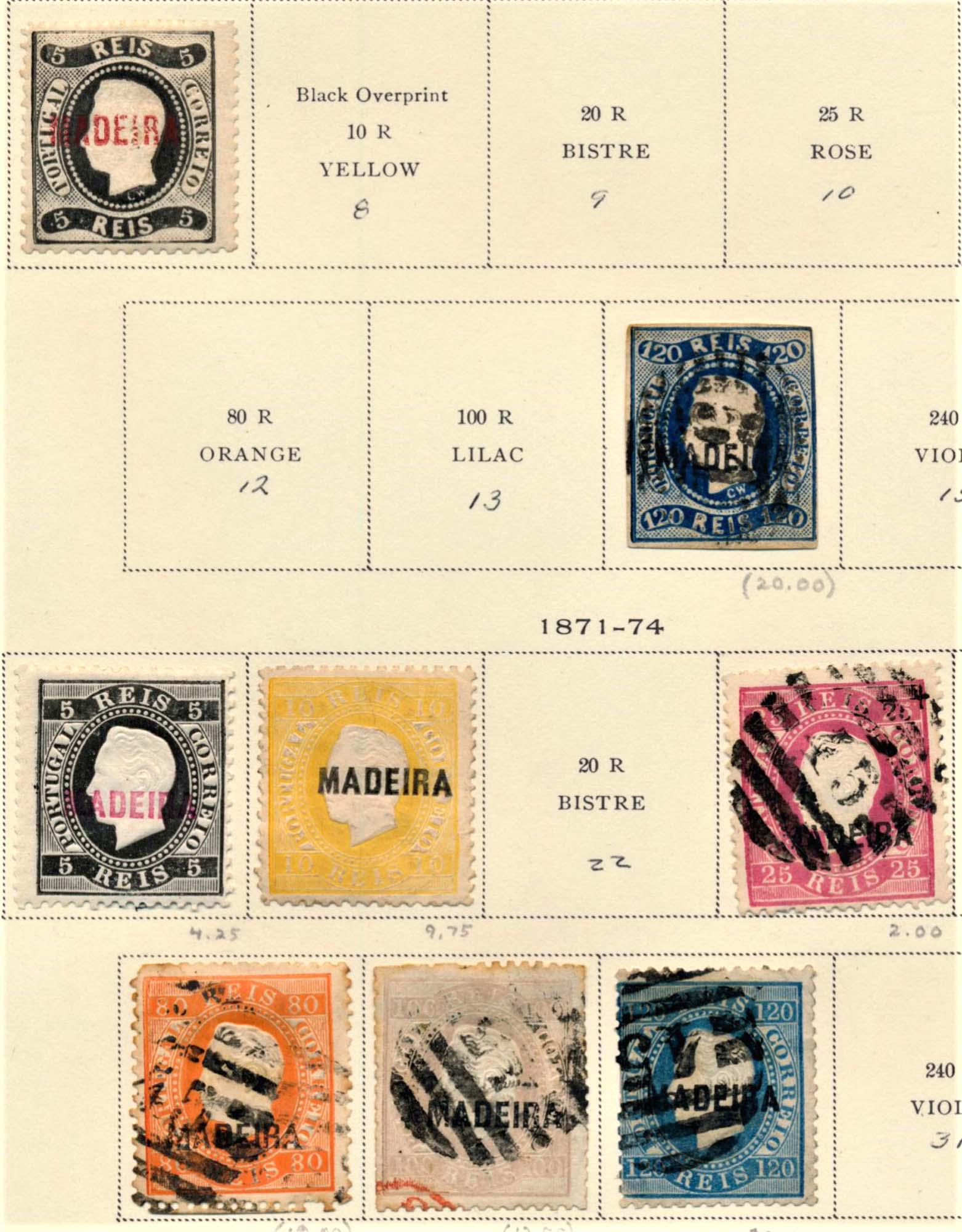 Madeira 1868-1928 collection, stamps F */o. (1 of 4)