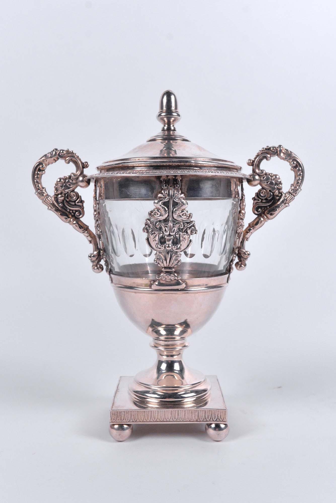 Christofle - Sterling silver and crystal candy dish - (1 of 5)